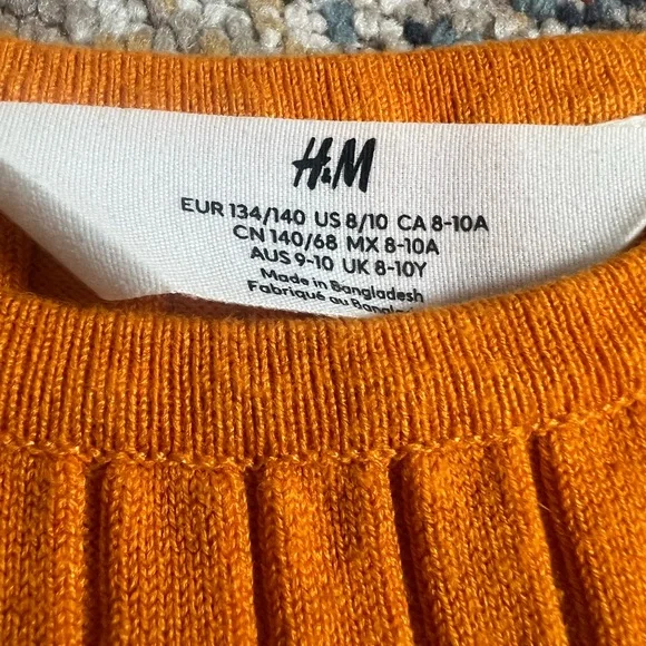 H&M Girls Striped and Solid Tank Tops - Multicolor and Orange - Picture 7 of 8